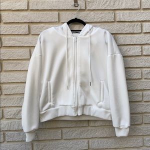 White zip up